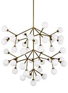 Tech Mara 32.6 Inch 45 Light LED 2700K Chandelier in Aged Brass