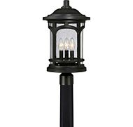 Quoizel Marblehead 19 Inch 3 Light Post Lantern in Mystic Black