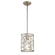 Meadow Lane One Light Mini Pendant in Vintage Gold by Quoizel