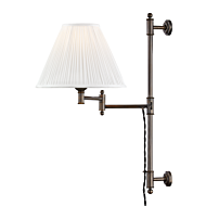 Hudson Valley Classic No.1 by Mark D. Sikes Adjustable Wall Lamp in Distressed Bronze