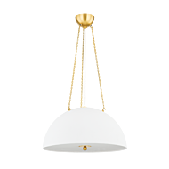 Chiswick Three Light Pendant in Aged Brass by Hudson Valley