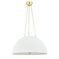 Chiswick Four Light Pendant in Aged Brass by Hudson Valley