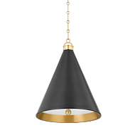 Osterley 1-Light Pendant in Aged With Antique Distressed Bronze