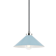 Clivedon 1-Light Pendant in Polished Nickel