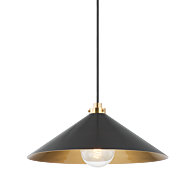 Clivedon One Light Pendant in Aged Brass by Hudson Valley