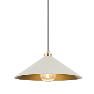 Clivedon 1-Light Pendant in Aged Brass