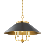 Clivedon 5-Light Chandelier in Aged Brass