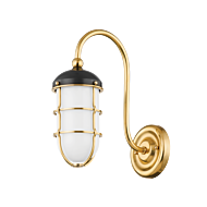 Holkham 1-Light Sconce in Aged Brass