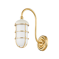 Holkham 1-Light Sconce in Aged Brass