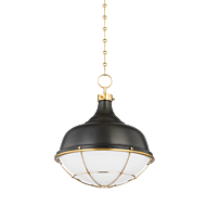 Holkham 1-Light Pendant in Aged Brass