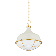 Holkham 1-Light Pendant in Aged Brass