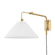 Dorset 1-Light Wall Sconce in Aged Brass