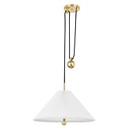 Dorset 1-Light Pendant in Aged Brass