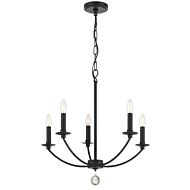 Mila 5-Light Chandelier in Black