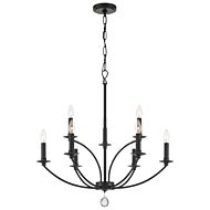 Mila 9-Light Chandelier in Black