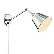 Crystorama Mitchell 16 Inch Wall Lamp in Polished Nickel