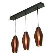 Mila Three Light Pendant in Black by AFX Lighting