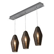 Mila Three Light Pendant in Satin Nickel by AFX Lighting