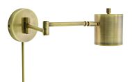 House of Troy Morris 5 Inch Wall Lamp in Antique Brass