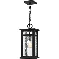 Moira One Light Outdoor Hanging Lantern in Earth Black by Quoizel