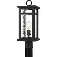 Moira One Light Outdoor Post Mount in Earth Black by Quoizel