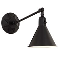 Crystorama Morgan Wall Sconce in Matte Black