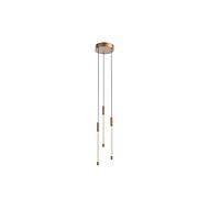 Motif LED Pendant in Brushed Gold by Kuzco Lighting