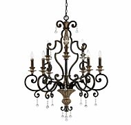 Quoizel Marquette 9 Light 41 Inch Traditional Chandelier in Heirloom