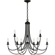 Mirren Nine Light Chandelier in Imperial Bronze by Quoizel