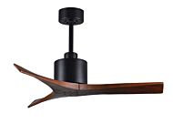 Mollywood 6-Speed DC 42 Ceiling Fan in Matte Black with Walnut blades