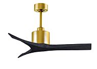 Mollywood 6-Speed DC 42 Ceiling Fan in Brushed Brass with Matte Black blades