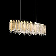 Chatter 12 Light Linear Pendant in Gold Mirror by Schonbek