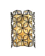 Metropolitan Brookcrest 2 Light Wall Sconce in Sand Coal with Gold Leaf