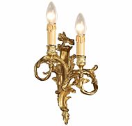 Metropolitan European 2 Lt Wall Sconce in French Gold