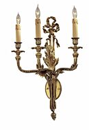 Metropolitan European 3 Lt Wall Sconce in French Gold