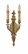 Metropolitan European 2 Lt Wall Sconce in French Gold