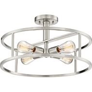 Quoizel New Harbor 18 Inch 4 Light Ceiling Light in Brushed Nickel