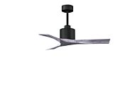 Nan 6-Speed DC 42 Ceiling Fan in Matte Black with Barnwood Tone blades