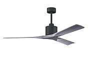 Nan 6-Speed DC 60 Ceiling Fan in Matte Black with Barnwood Tone blades