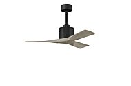 Nan 6-Speed DC 42 Ceiling Fan in Matte Black with Gray Ash blades