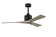 Nan 6-Speed DC 52 Ceiling Fan in Matte Black with Gray Ash blades