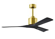 Nan 6-Speed DC 52 Ceiling Fan in Brushed Brass with Matte Black blades