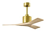 Nan 6-Speed DC 42 Ceiling Fan in Brushed Brass with Light Maple Tone blades