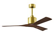 Nan 6-Speed DC 52 Ceiling Fan in Brushed Brass with Walnut blades