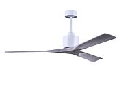 Nan 6-Speed DC 60 Ceiling Fan in Matte White with Barnwood Tone blades