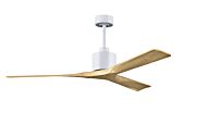 Nan 6-Speed DC 60 Ceiling Fan in Matte White with Light MapleTone blades