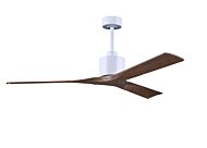 Nan 6-Speed DC 60 Ceiling Fan in Matte White with Walnut blades