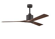 Nan 6-Speed DC 60 Ceiling Fan in Textured Bronze with Walnut blades