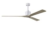 Nan XL 6-Speed DC 72 Ceiling Fan in Matte White with Gray Ash blades