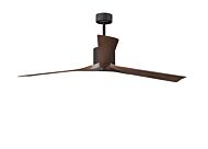 Nan XL 6-Speed DC 72 Ceiling Fan in Textured Bronze with Walnut blades